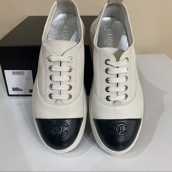 Sold 🔑 Chanel Platform Sneakers Size 37.5 - Picture 2 of 11